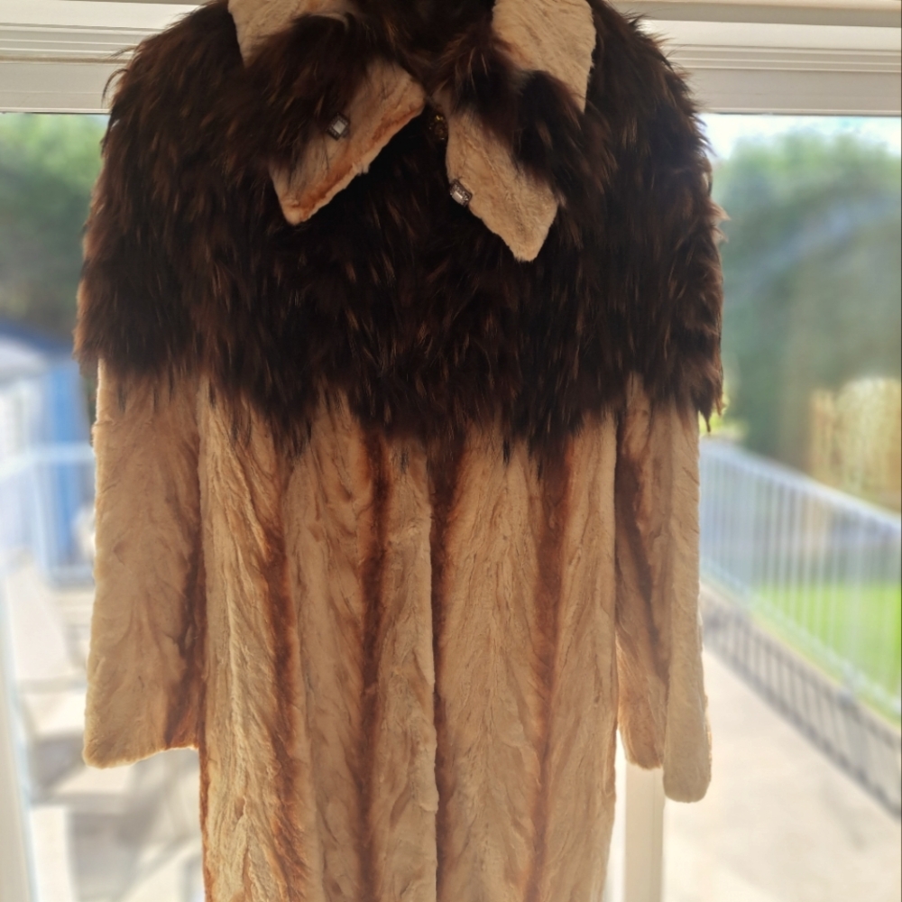 Shaved mink coat.